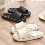 Simple Solid Color Slides, Casual Open Toe Soft Sole Shoes, Comfortable Indoor Home Bathroom Slides