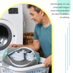 Reusable Shoe Washing Bag for Machine - Protective Laundry Shoe Cleaner with Chenille Fibers for Sneakers & Athletic Shoes - Yellow