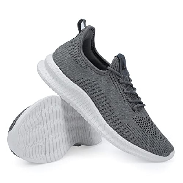 LCGJR Men's Running Shoes Ultra Lightweight Breathable Comfortable Walking Shoes Casual Fashion Sneakers Mesh Workout Shoes