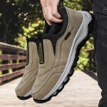 Men's Walking Shoes Waterproof Hiking Shoes Slip on Orthopedic Sneakers Outdoor Non Slip Shoes Casual Trail Shoes