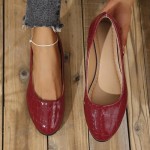 Women's Ballet Flats Business Office Work Dress Shoes Low Wedge Round Toe Slip-Ons Comfortable Dressy Casual Flats for Women