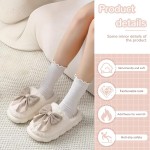 Cute Bow Slippers Slippers For Women/Men Cozy House Slippers Memory Foam Slippers Plush Bedroom Indoor Outdoor Shoes