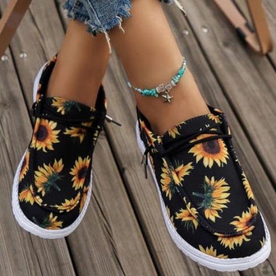 All-Day Comfort Knit Slip-Ons - Lightweight Arch Support Shoes for Travel & Walking