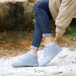 Winter Barefoot Boots Women Men Hiking Shoes, Waterproof Warm Fur Lined Zero Drop Boots Non-Slip Wide Toe Box Comfortable Hike Barefoot Shoes Walking Outdoor Footwear