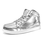 IGxx Sequins Shoes for Men Women Fashion Sparkle Gold Shoes Bling Shiny High Top Sneakers Punk