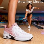Womens Orthopedic Bowling Shoes, Bowling Shoes Women Breathable Lightweight Mesh Cushion Walking Comfortable Sneakers