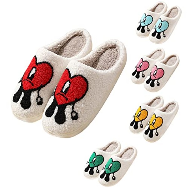 Generic Bad Cute Bunny Slippers: Red, Size 9.5-10 Women/8.5-8.5 Men