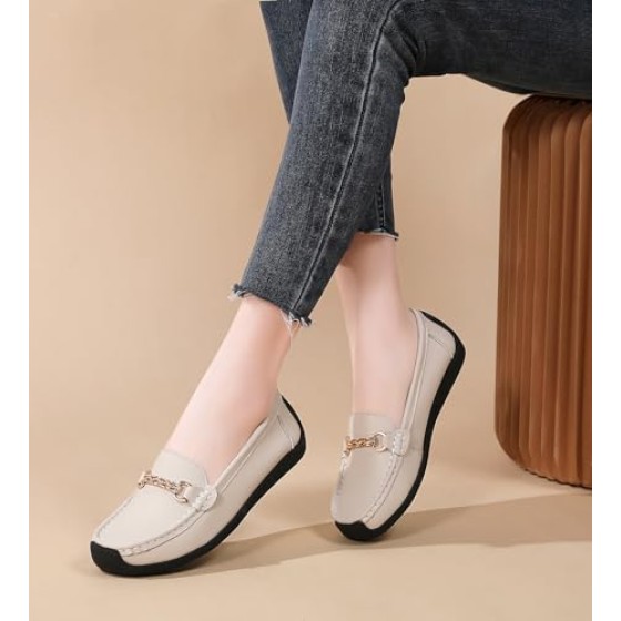 Loafers for Women Business Casual Comfort Penny Loafers Slip On Work Shoes Lightweight Walking Flats Driving Moccasins Boat Shoes