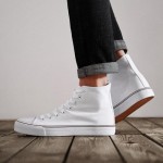 ZGR Men's High Top Canvas Sneakers Lace Up Classic Casual Walking Shoes