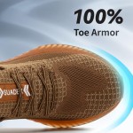 SUADEX Steel Toe Shoes for Men Women Indestructible Steel Toe Sneakers Lightweight Work Safety Shoes Puncture Proof Composite Toe