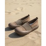 Women's Wide Toe Box Shoes,Barefoot Feel Flats, Slip-On Sneakers for Comfortable Walking and Running,Stylish & Durable Sport Shoes Brown